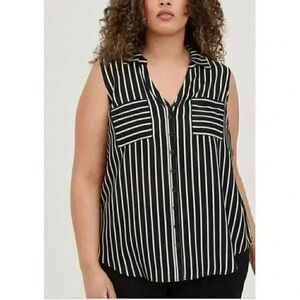 Torrid Georgette Button Up Blouse